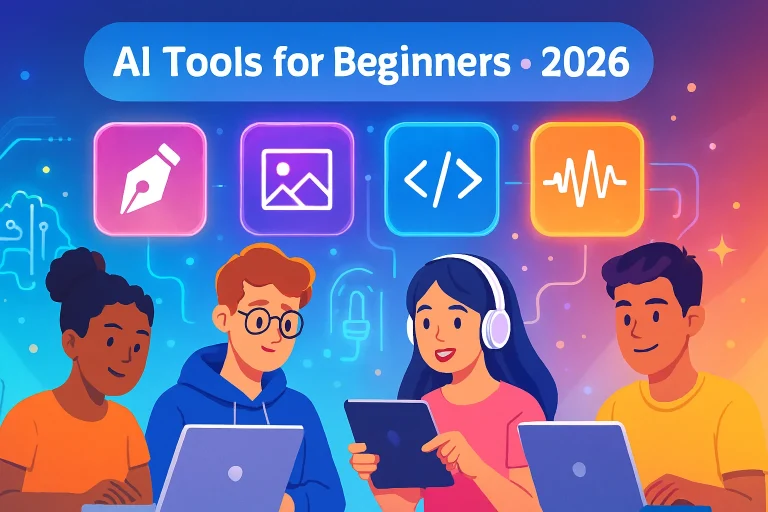 Best free AI tools for beginners in 2026 – AI writing, design, coding, and voice tools for students, freelancers, and beginners worldwide